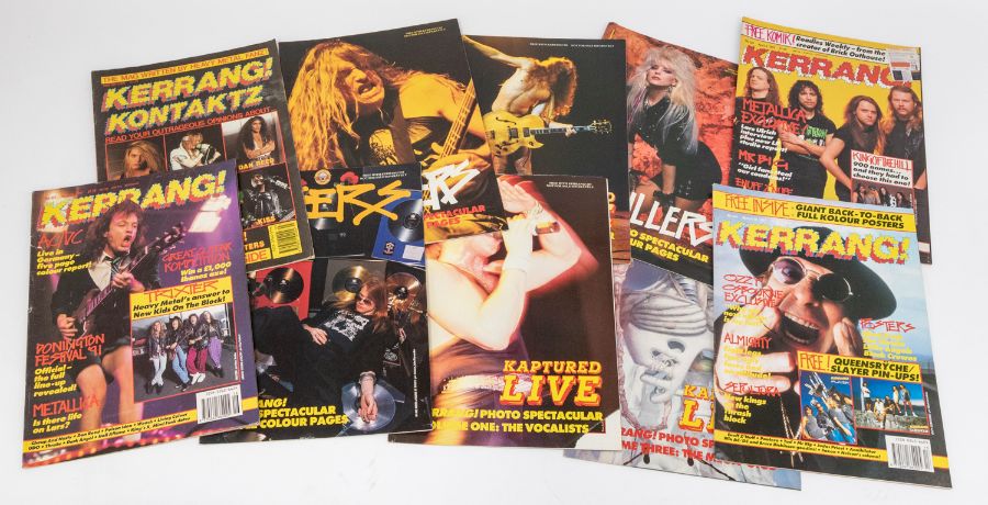 Large collection of Rock Kerrang Magazines from number 101 approx 200 magazines from between 1985