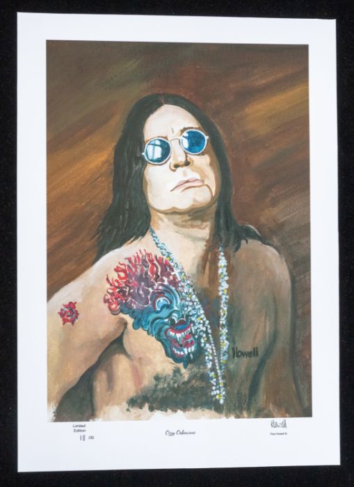 Ozzy Osbourne front man of Black Sabbath and solo artist.  This is a limited edition hand numbered