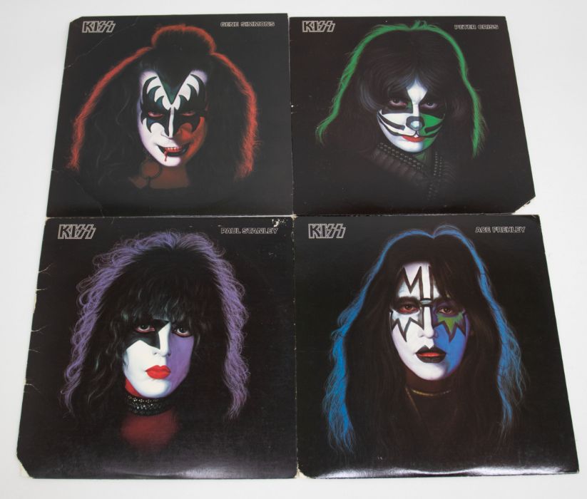 KISS - SET OF FOUR 1978 VINYL LP RECORDS. ACE FREHLEY , GENE SIMMONS, PETER CRISS & PAUL STANLEY