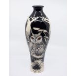 Moorcroft Pottery: A limited edition vase in "Father and Son" Owl pattern, dated 2011 and signed