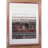 Brenda Hartill Limited Edition print entitled 'Trainscape' 55/100. Signed, dated, titled and