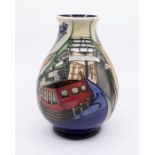 Moorcroft Pottery: A "Canal" patterned vase, numbered 26/30 and dated 2012. (red dot factory