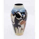 Moorcroft Pottery: A "Fowlers Farmyard" patterned 2009 Kerry Goodwin designed vase decorated with