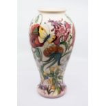 Moorcroft Pottery: A trial vase of large farm in "Country Flowers" pattern, in box, dated 16/05/11