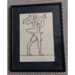Clive Barker  Impressionistic study of two figures dancing, lithograph, 29cm x 20.5cm