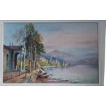 C.J. Keats RBA, late 19th century, "Lake Como" and "Lake Maggiore", signed and titled,