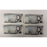 1988 Signature G M Gill four five pound bank notes