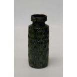 A mid 20th century west German vase of cylindrical form decorated with a stylized onion pattern on a