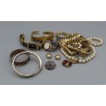 A selection of costume jewellery comprising quality costume necklaces, earrings, three ladies