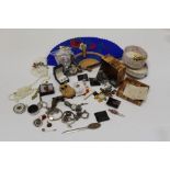 A collection of costume and silver jewellery to include a 925 stamped watch albert , 61.1gm