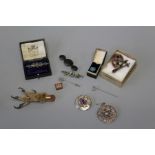 A selection of silver and white metal Scottish Victorian and early 20th century jewellery to include