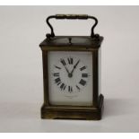 Z Barraclough and Sons, Paris, an early 20th century carriage clock, the repeating movement striking