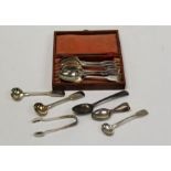 A set of six Victorian teaspoons, marked for Mark Willis, Sheffield 1893, in fitted case. Along with