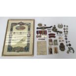 A large selection of WW2 and later, medals, badges, and other items related to 1624562 Warrant