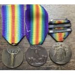 WW1 Allied Nations Victory Medals to France (Official type), Italy (Official type 2) and American (