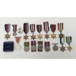 A selection of WW2 British medals, plus various other medals. To include: Atlantic star, 2 x 1939-45