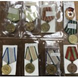 Russian WW2 medal collection, includes Defence of Leningrad, Defence of Moscow, Defence of Odessa,