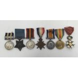 A Royal Navy group of 7 medals, awarded to Rear Admiral John Nicholas. To include: the Egypt Medal