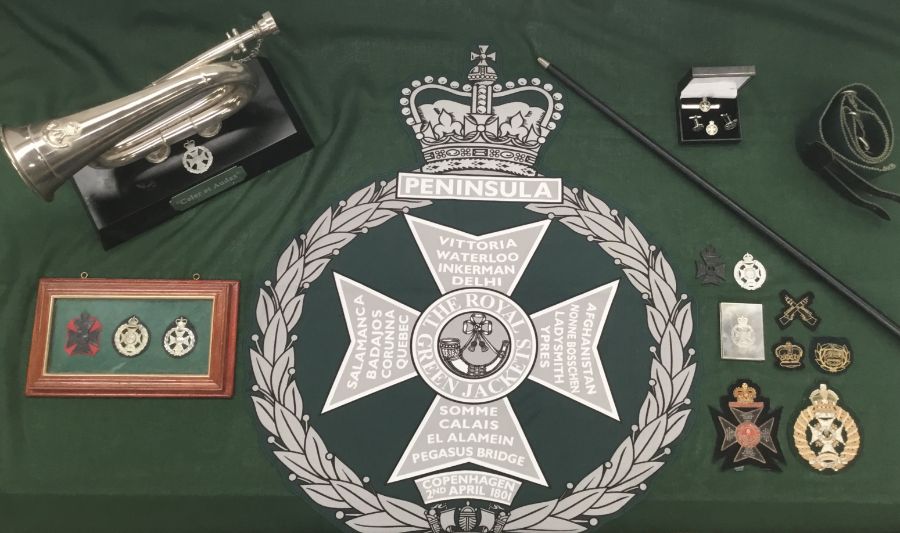 A good selection of 20th century Royal Green Jackets related items, most of which will date from the