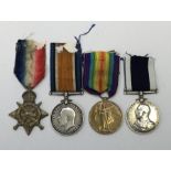 A WW1 Royal Navy and Long Service group to K.24349 R.W. Rands Sto.2. To include: a 1914-15 Star,