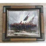 Oil on canvas Military painting by Colin Maxwell Parsons (signed as Glenn, the name he used for