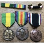 American medal group of Mexican Border Service, WW1 Victory Medal (Official type 2) and WW1 Army