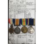 WW1 Royal Navy Trio / Long Service Group. Awarded to 155115 Act CPO John William Ralph. To