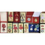 Collection of Cold War Russian and Soviet Block medals and Medallic orders in Original Cases