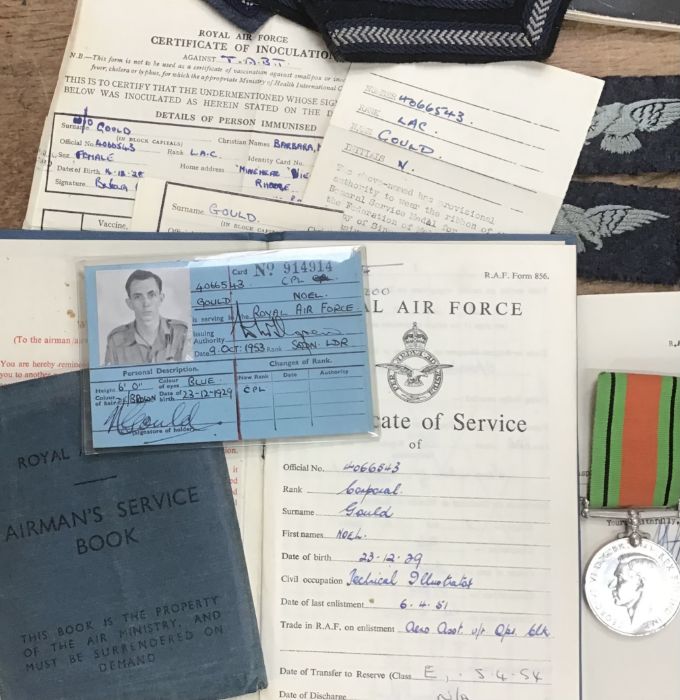 RAF Medals and documents to Cpl N. Gould with other items, Medals - WW2 Defence Medal (Home Guard - Image 3 of 4