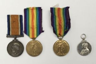 A WW1 medal pair awarded to 45985 Pte H Slater Kings Own Yorkshire Light Infantry. Plus another