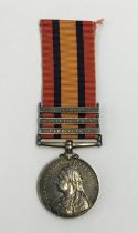 Boer War Queen’s South Africa Medal, 2nd type reverse with ghost dates. Official impressed naming to