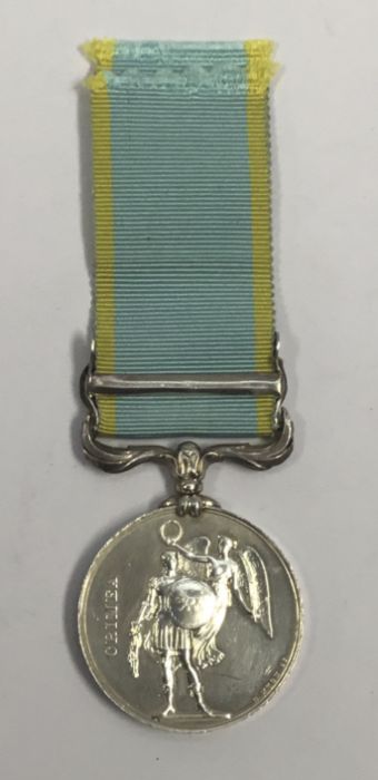 A Crimea medal with Sebastopol clasp. An unnamed example, with no evidence of any erasures. Complete - Image 2 of 2
