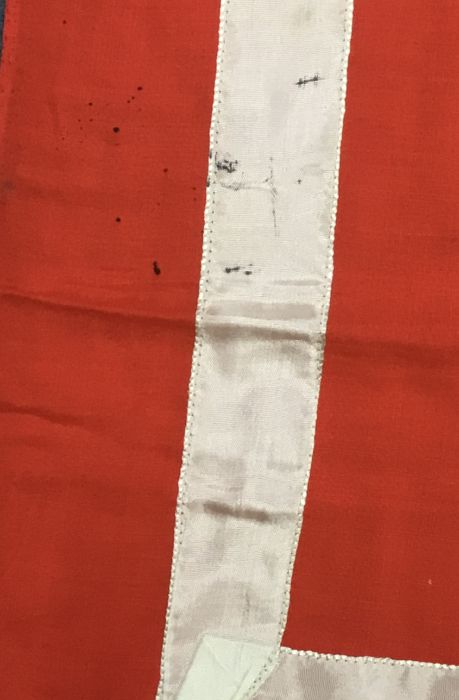 An interesting piece of WW2 ‘War Booty’ - an April 1945 dated NSDAP podium or wall drape. Of red - Image 4 of 6