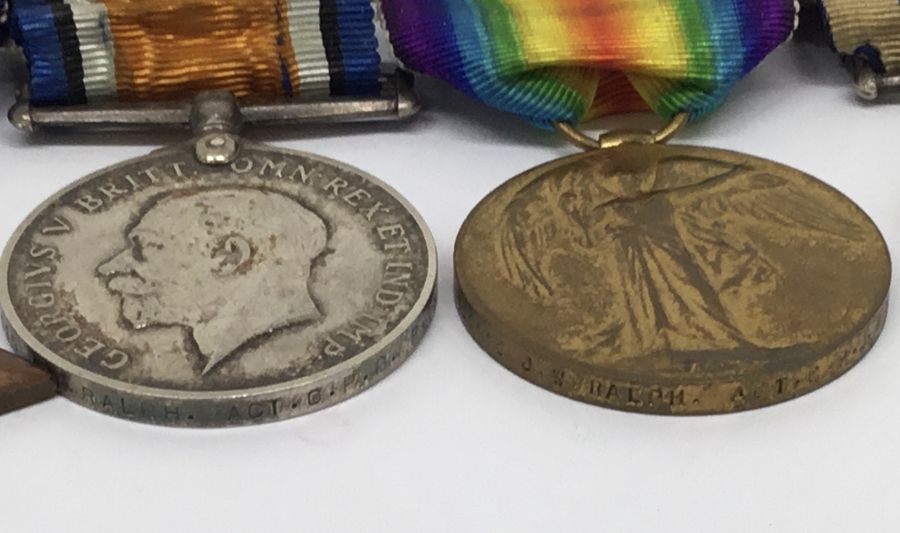 WW1 Royal Navy Trio / Long Service Group. Awarded to 155115 Act CPO John William Ralph. To - Image 7 of 7