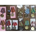 Collection of Russian Medals and Commemorative Medals including Workers medals for Gas & Oil,