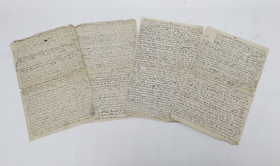An interesting, insightful and scarce surviving selection of pages taken from an early WW1 war diary