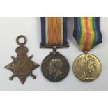 A WW1 British medal trio, named to 34308 Gnr George Richardson RFA. To include: the 1914-15 star,