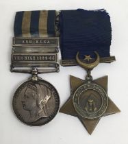 A rare 1882-89 Egyptian campaign medal pair, awarded to 7123 Pte G. Richardson 3rd Grenadier Guards.