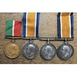 Collection of British WW1 Medals of Mercantile Marine War Medal to James H. Coad, Four War Medals to