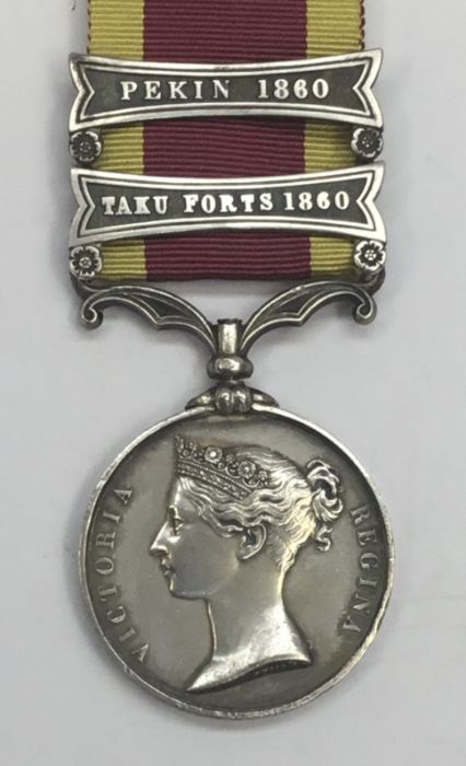 Second China War Medal, with clasps for Pekin 1860, and Taku Forts 1860. Officially impressed to ( - Image 2 of 6