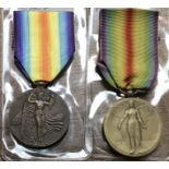 WW1 Allied Nations Victory Medals to Czechoslovakia (Official type 2) and Rumania (Official type “