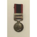 Sutlej Medal with Moodkee 1845 in exergue, plus clasps for Sobraon and Ferozeshuhur. Officially
