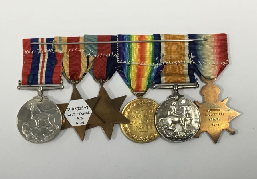 A WW1 / WW2 Royal Navy Medal group, awarded to K.18884 Stoker 1 Walter John Jones. To include: the - Image 3 of 4