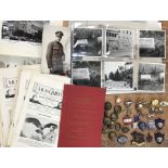 Quantity of Badges, paperwork and information relating to 3112 Private John Landers of the Army