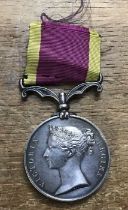 Second China War Medal Unnamed. (Suspension bar attachment claw loose on the edge of the medal).