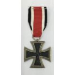 WW2 Iron Cross 2nd Class. Usual 3 part construction, with magnetic iron core and silvered rim.