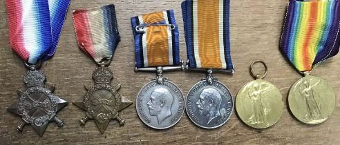 WW1 British Medal Collection of 1914-15 star to 14531 L.Cpl H.Heathcote of the Cheshire Regiment,