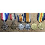 WW1 British Medal Collection of 1914-15 star to 14531 L.Cpl H.Heathcote of the Cheshire Regiment,