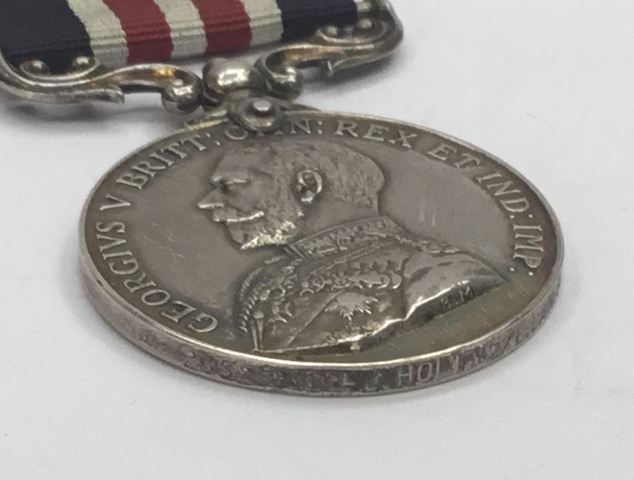 WW1 Military Medal, named to 235816 Cpl J. Holt 2 / East Lancashire Regiment. Complete with original - Image 4 of 5