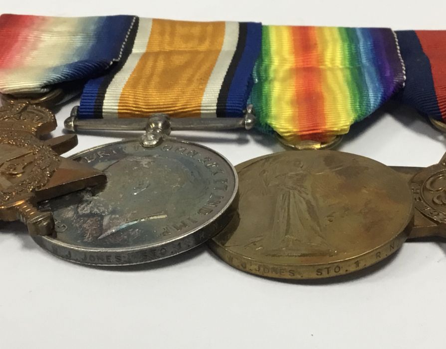 A WW1 / WW2 Royal Navy Medal group, awarded to K.18884 Stoker 1 Walter John Jones. To include: the - Image 2 of 4